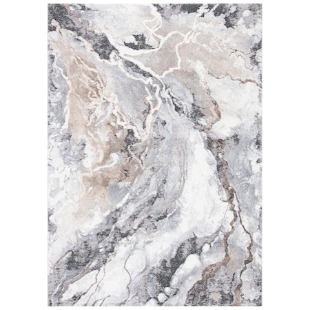 Safavieh 4 ft. 5 in. x 6 ft. 5 in. Cyrus Shag Rectangle Area Rug, Grey & Beige CYR121G-4